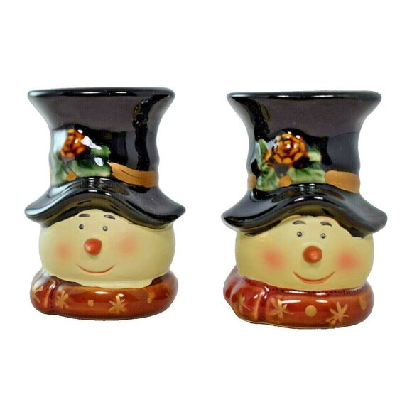 Snowman Ceramic Salt and Pepper Set (Christmas/Holidays) - Picture 1 of 7